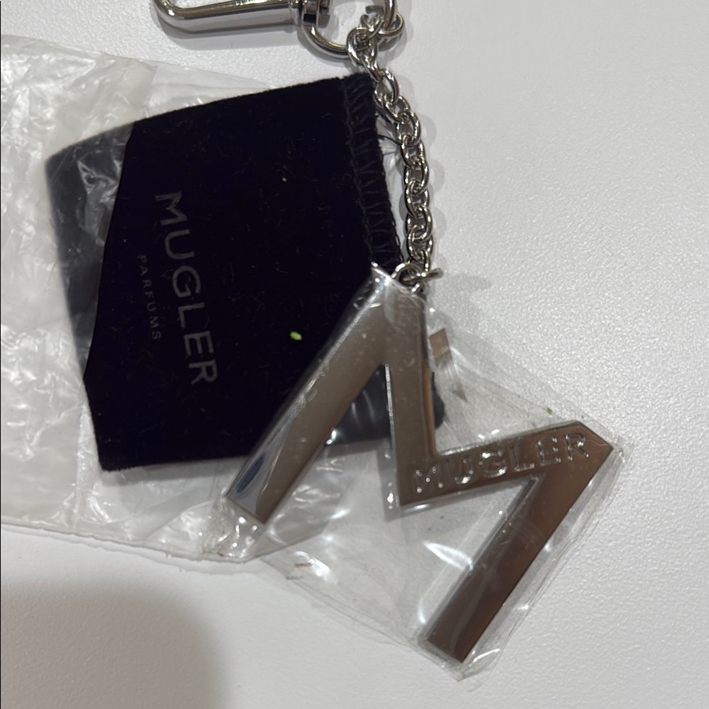 Mugler Silver Key & Card Holder Accessory